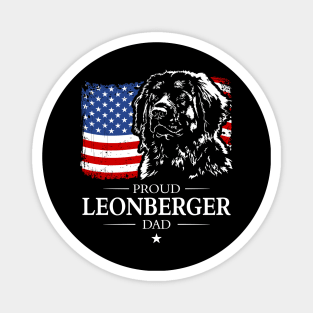 Leonberger Dad American Flag patriotic dog Magnet